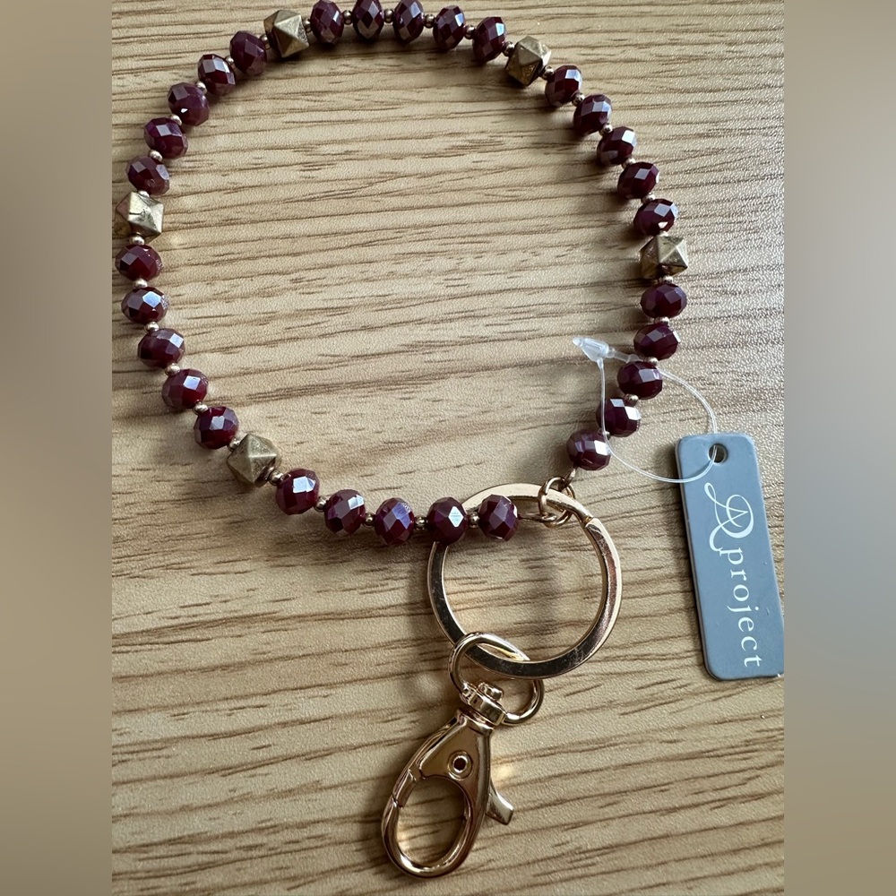 Iridescent and multi beaded key chain